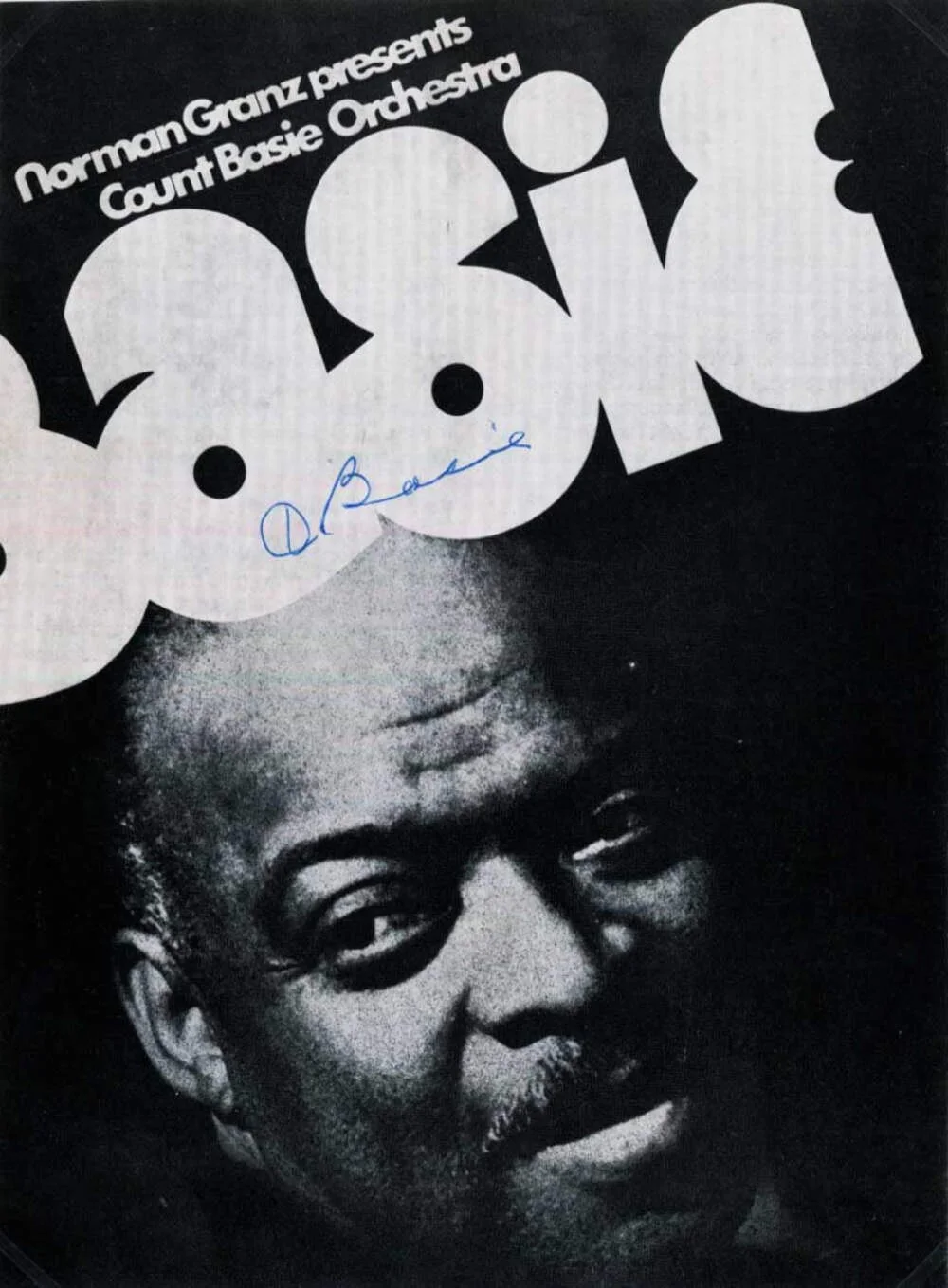 William Count Basie JAZZ PIANIST autograph, signed magazine picture & mounted, image 2