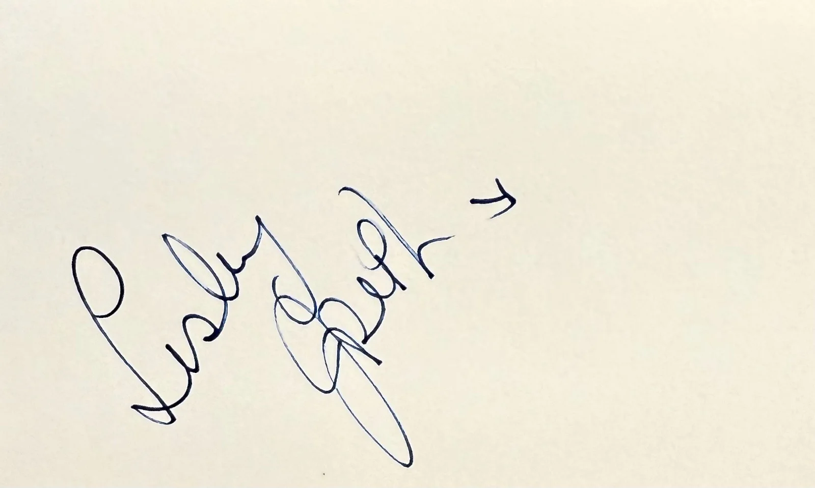 Lesley Joseph — LESLEY JOSEPH Signed Autograph 3"x 5" INDEX CARD Birds of a Feather Night & Day, изображение 3