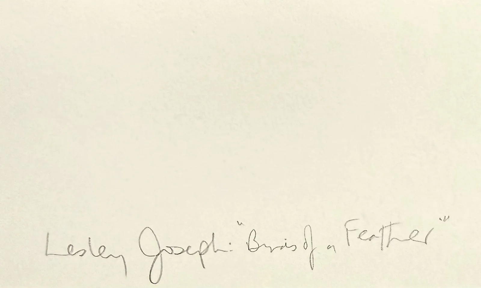 Lesley Joseph — LESLEY JOSEPH Signed Autograph 3"x 5" INDEX CARD Birds of a Feather Night & Day, изображение 4
