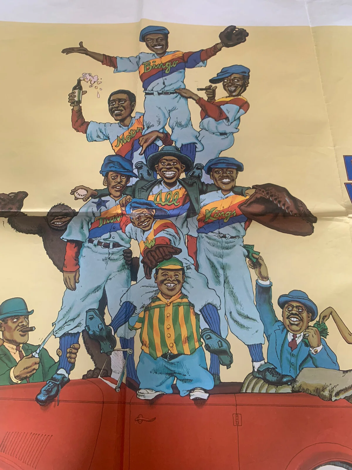 BINGO LONG ALL STARS 1976 Original Quad Cinema Baseball Poster Earl Jones Pryor, изображение 3