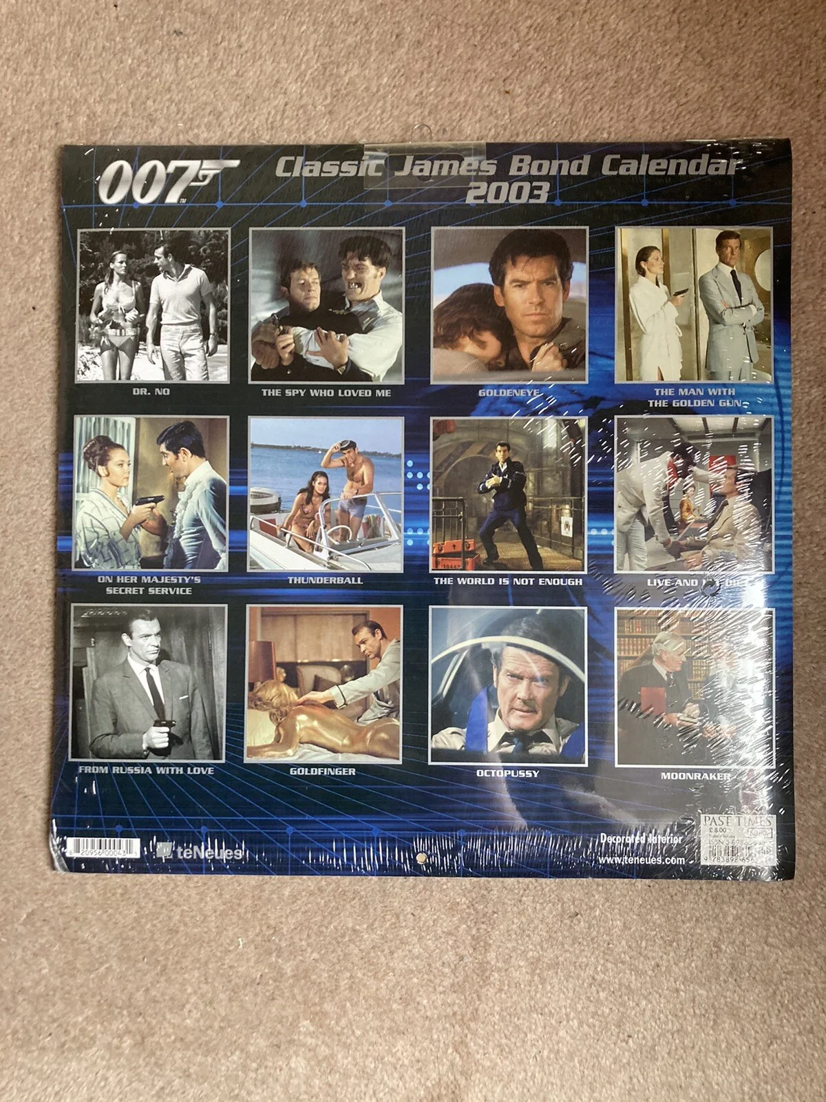 Classic James Bond Calendar 007 40th Anniversary Edition 2003 Factory Sealed New, изображение 2