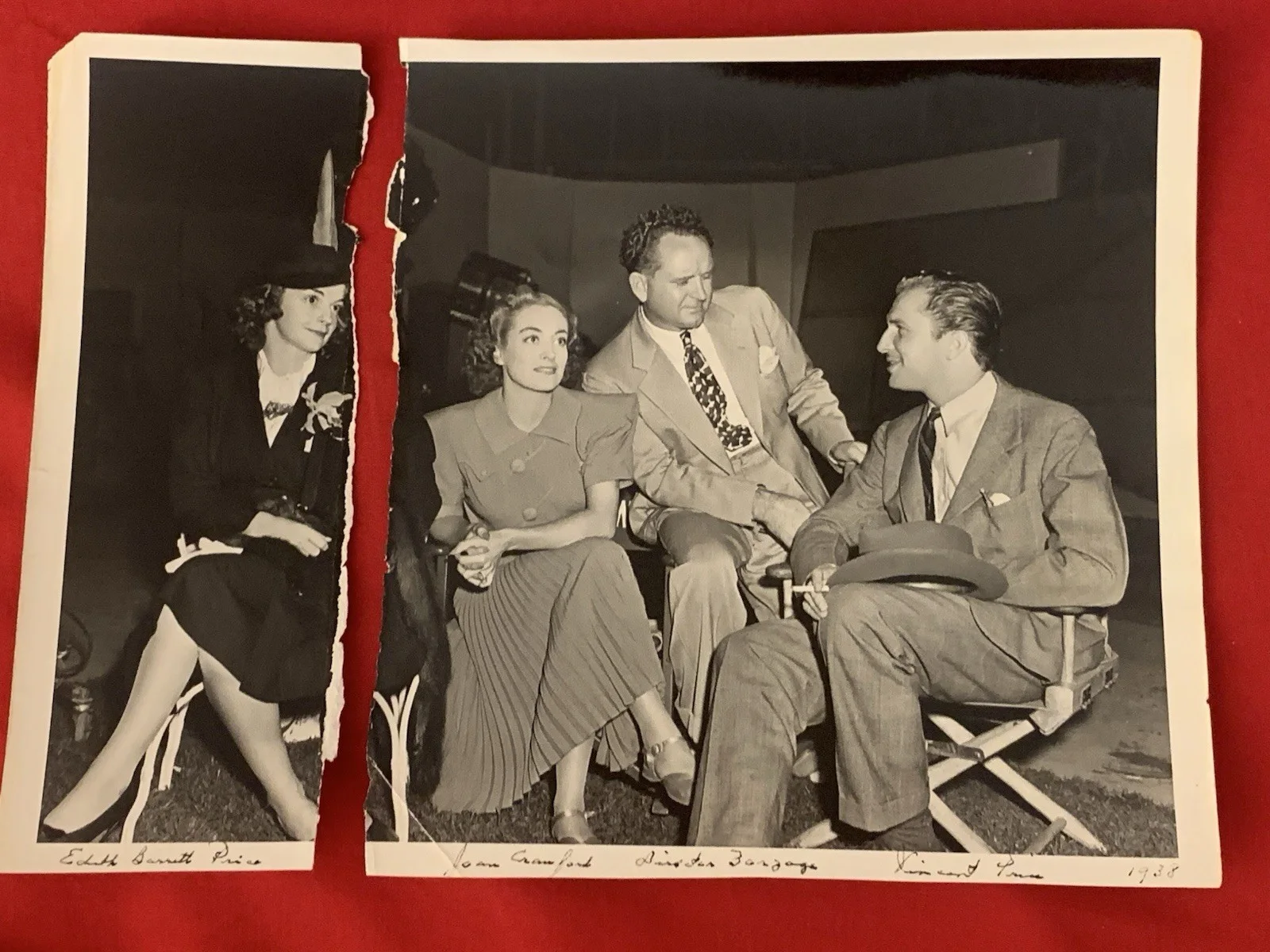 Vincent Price — Vincent Price Estate Vincent Price With Joan Crawford & First Wife Edith! 15c