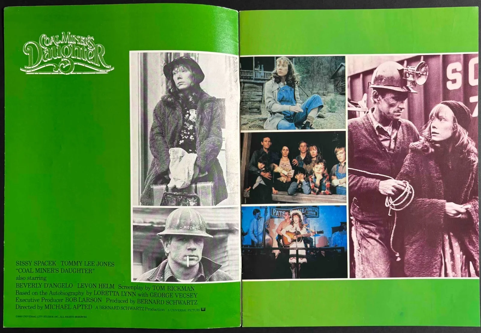 Coal Miners Daughter ORIGINAL Film Movie Brochure Sissy Spacek Tommy Lee Jones, изображение 2