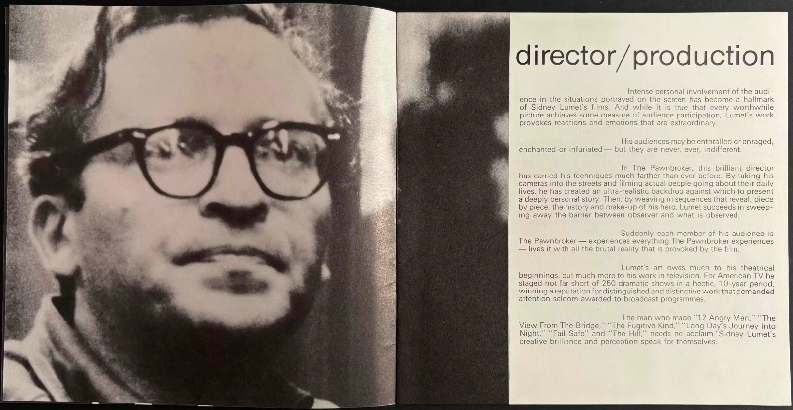 Pawnbroker ORIGINAL Film Movie Brochure Rod Steiger 1964, изображение 2