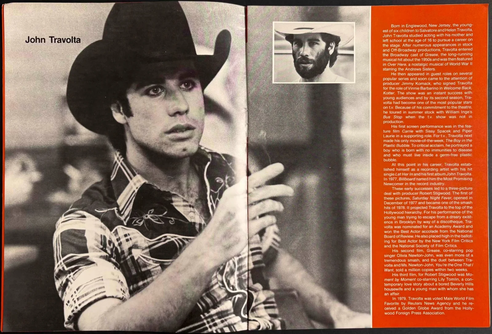 Urban Cowboy ORIGINAL Film Movie Brochure John Travolta 1980, изображение 2