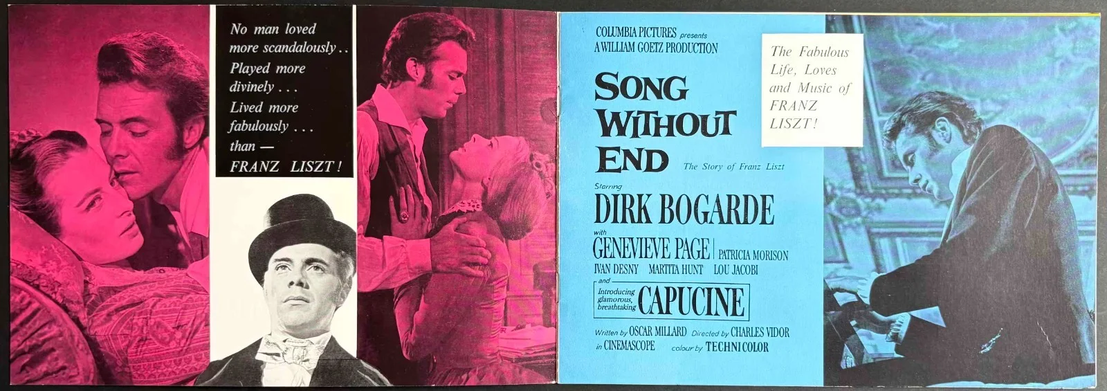 Song Without End ORIGINAL Film Movie Brochure Dirk Bogarde 1960, изображение 2