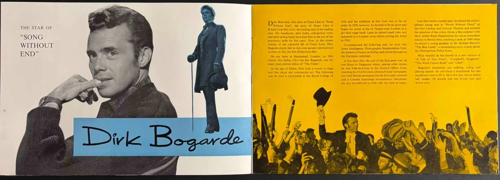 Song Without End ORIGINAL Film Movie Brochure Dirk Bogarde 1960, изображение 3