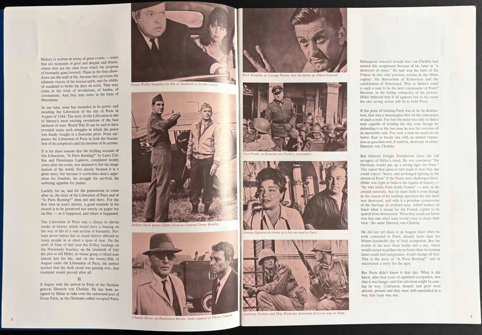 Is Paris Burning? ORIGINAL Film Movie Brochure Alain Delon Kirk Douglas 1966, изображение 2