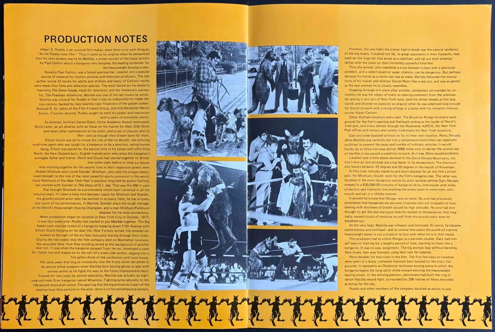 Matilda ORIGINAL Film Movie Brochure Elliott Gould Robert Mitchum 1978, изображение 3