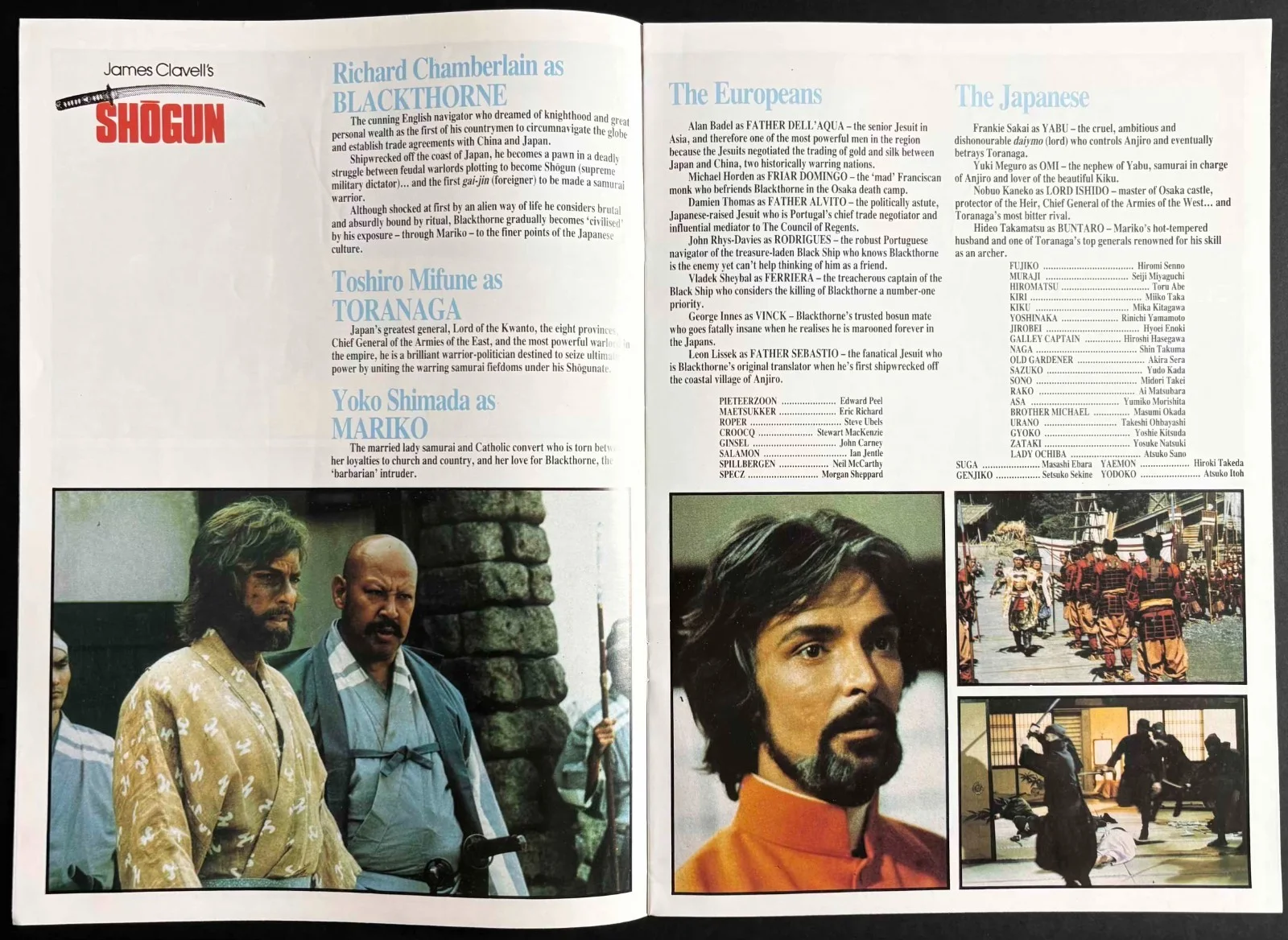 Shogun ORIGINAL Film Movie Brochure Richard Chamberlain 1980, изображение 2