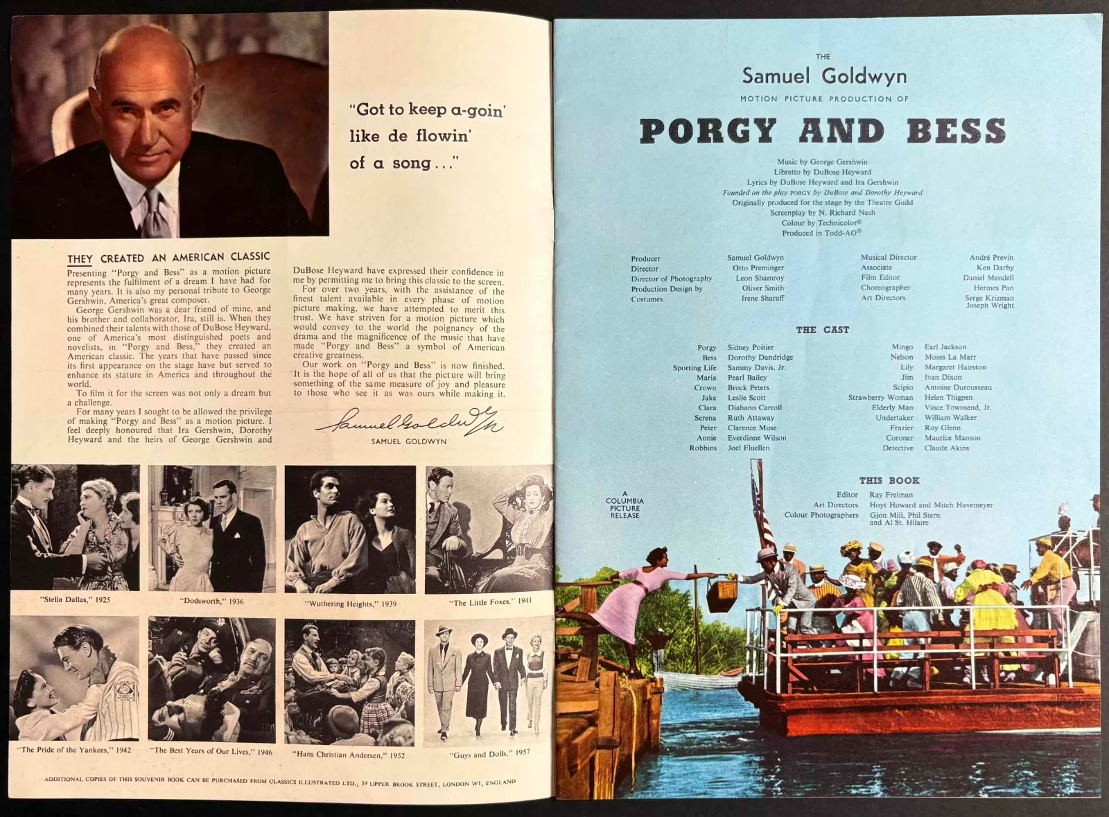 Porgy and Bess ORIGINAL Film Movie Brochure Sidney Poitier Dorothy Dandridge '59, изображение 2