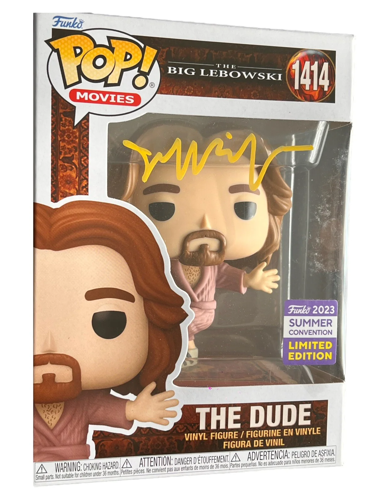Jeff Bridges — JEFF BRIDGES SIGNED THE DUDE FUNKO 1414 THE BIG LEBOWSKI AUTOGRAPH BECKETT COA, image 5