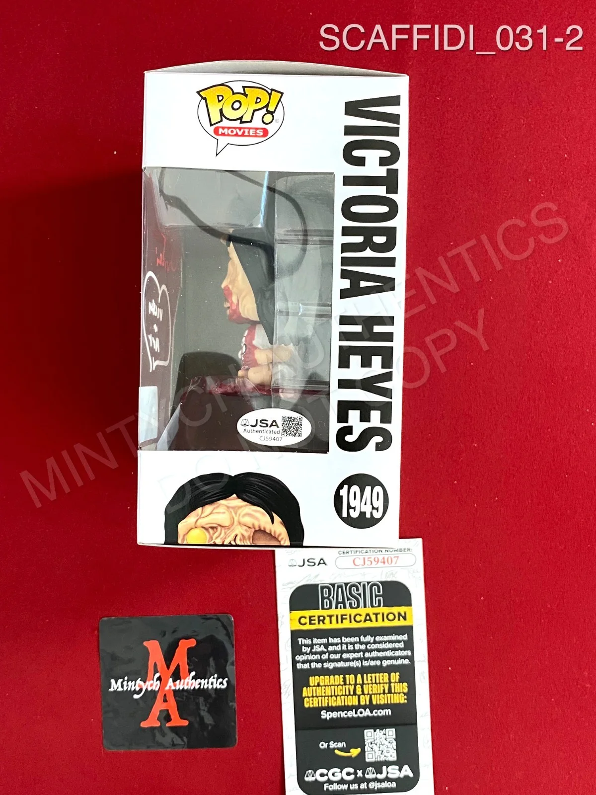 Samantha Scaffidi — Samantha Scaffidi autographed signed Victoria Heyes Funko Pop #1949 JSA COA, image 2