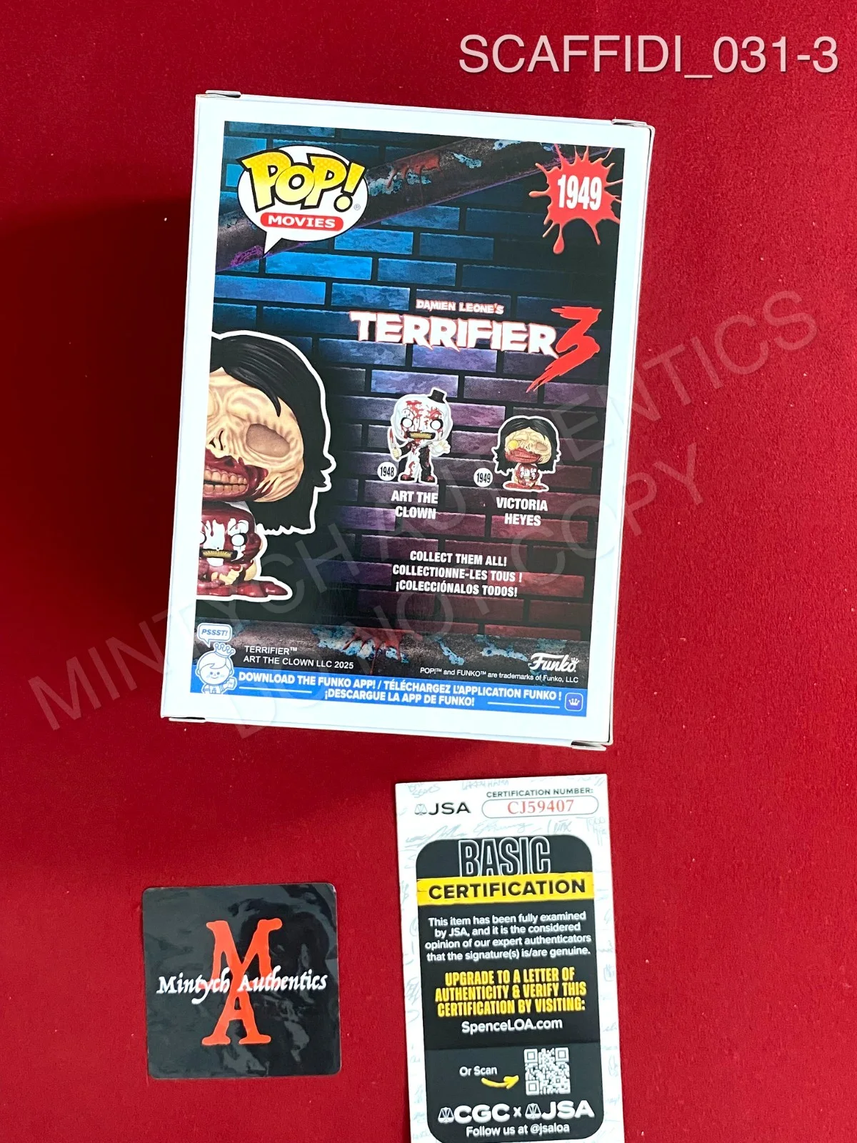 Samantha Scaffidi — Samantha Scaffidi autographed signed Victoria Heyes Funko Pop #1949 JSA COA, image 3