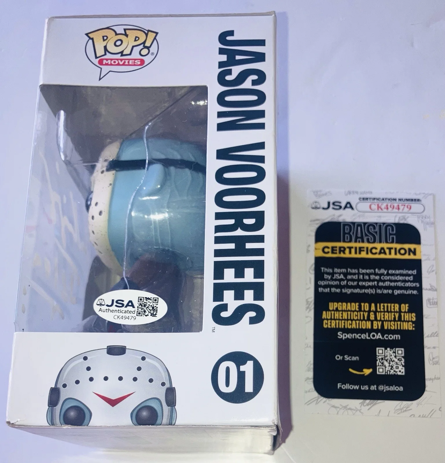 KEN KIRZINGER SIGNED AUTOGRAPH JASON VOORHEES FUNKO POP FREDDY VS JASON JSA COA!, image 2