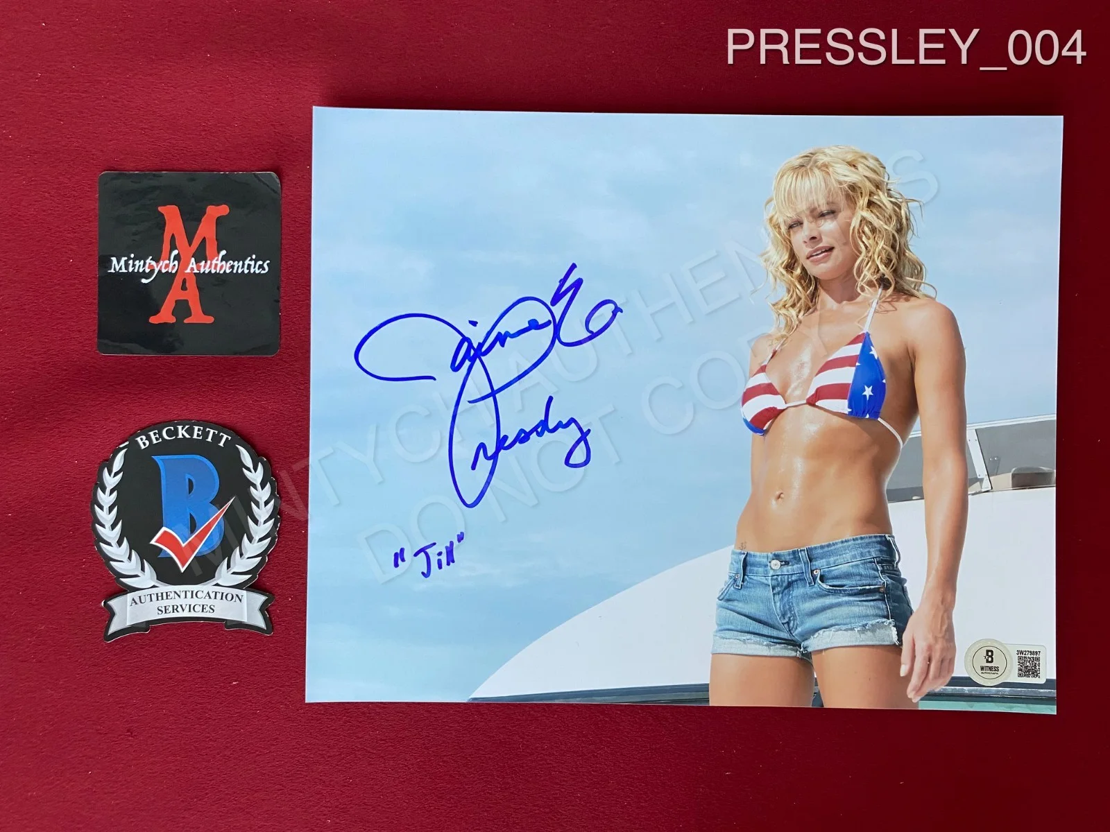Jaime Pressly — Jaime Pressly autographed signed 8x10 photo Joe Dirt Beckett COA