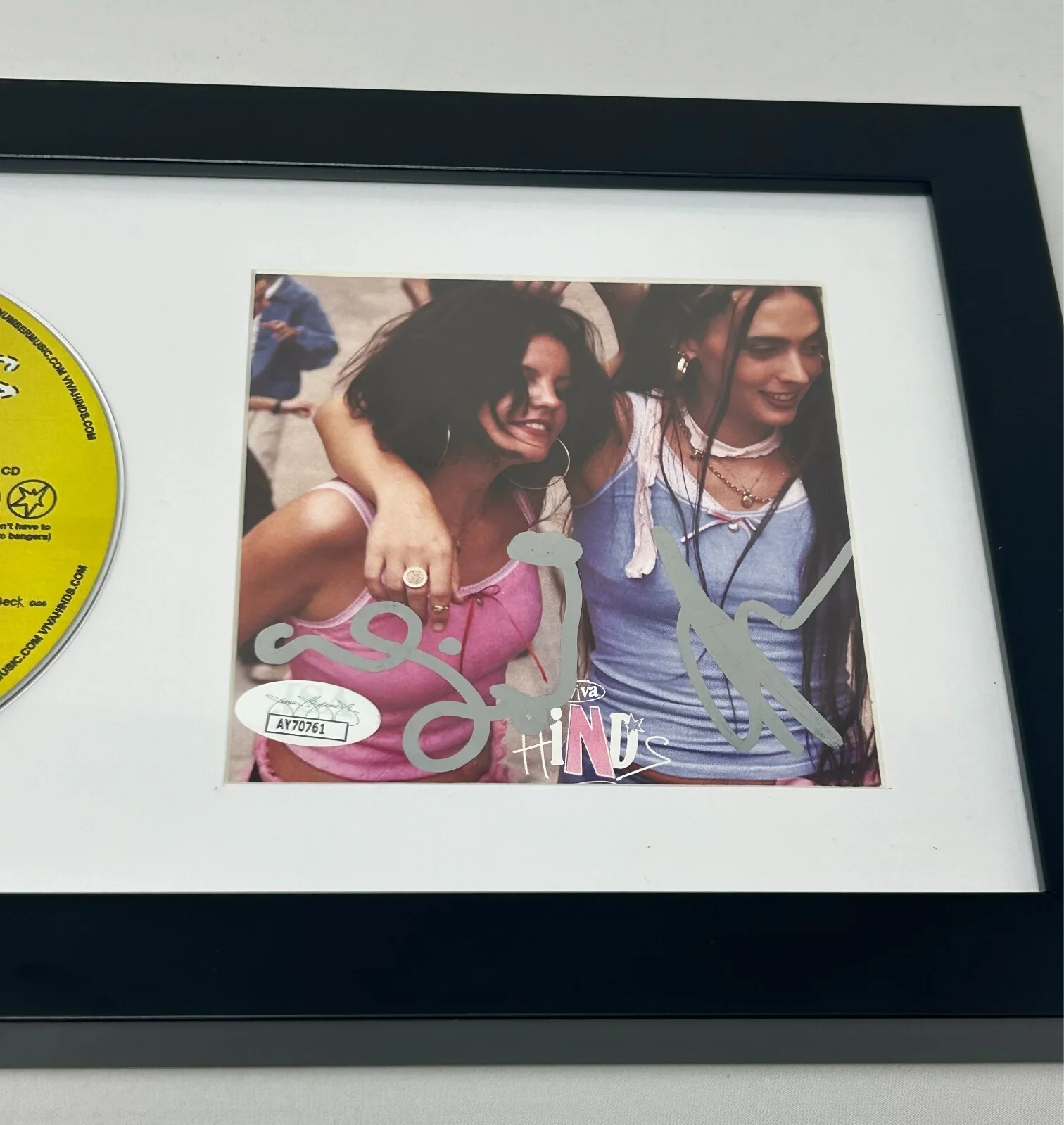 Hinds signed Viva CD Cover Framed JSA COA, image 2