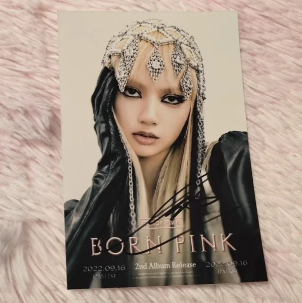 BLACKPINK — Blackpink-Jennie Lisa Rose Jisoo Autographed Hand Signed Photo 4*6, image 3