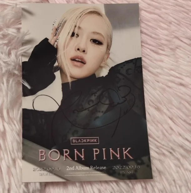 BLACKPINK — Blackpink-Jennie Lisa Rose Jisoo Autographed Hand Signed Photo 4*6, image 4