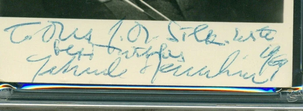 Yehudi Menuhin 1967 autograph signed photo PSA/DNA, image 2