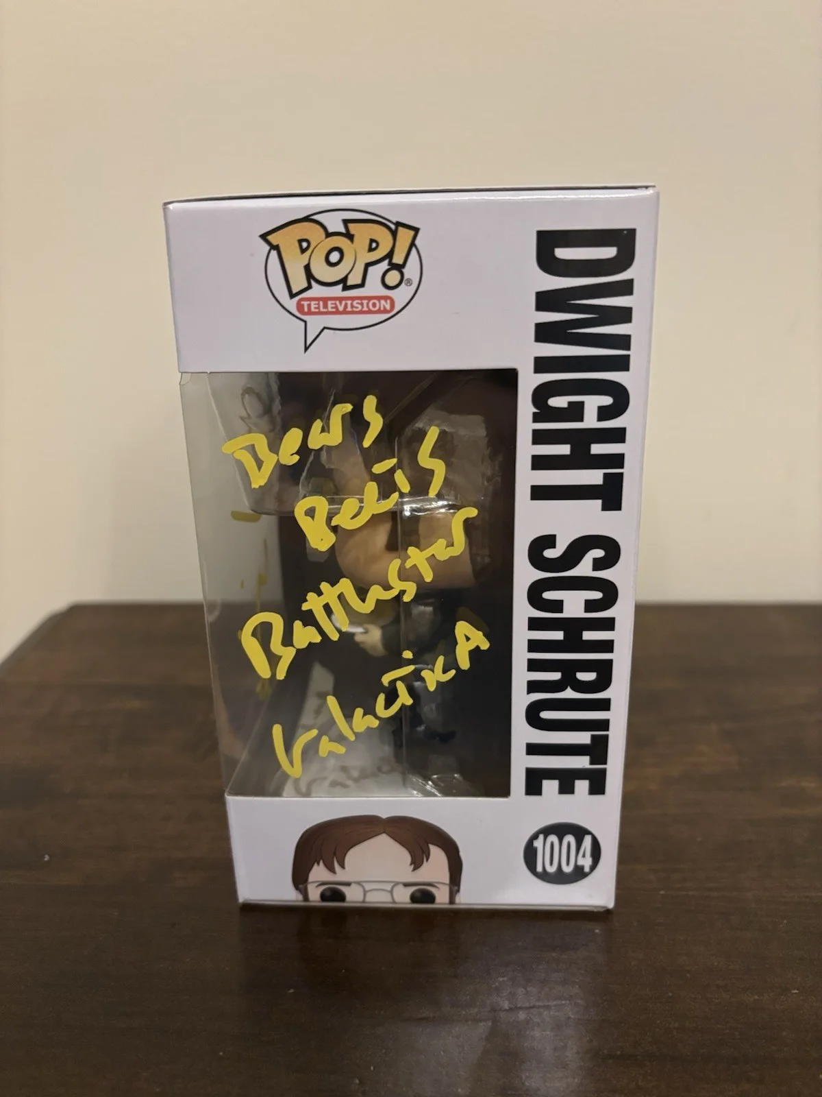 Rainn Wilson — Rainn Wilson Signed Dwight Schrute Funko Pop 1004 The Office Autograph Quote, изображение 3