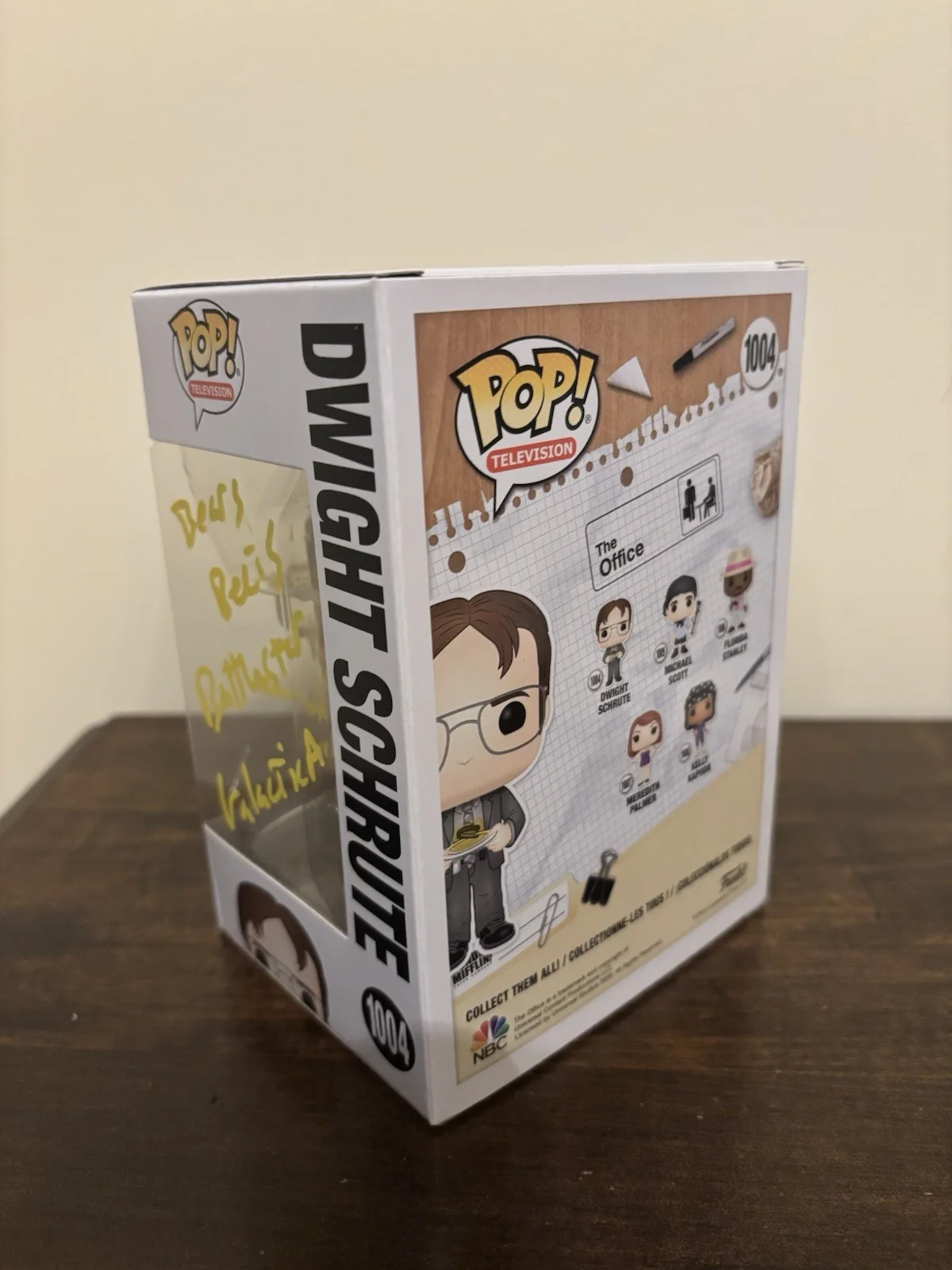Rainn Wilson — Rainn Wilson Signed Dwight Schrute Funko Pop 1004 The Office Autograph Quote, изображение 4
