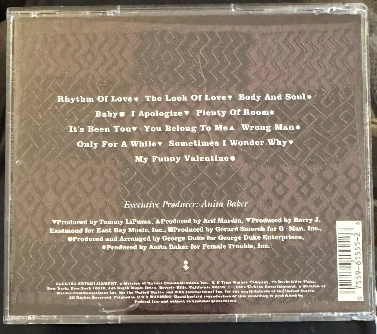 Anita Baker , Signed Autographed Cd , Rhythm Of Love ￼, image 2