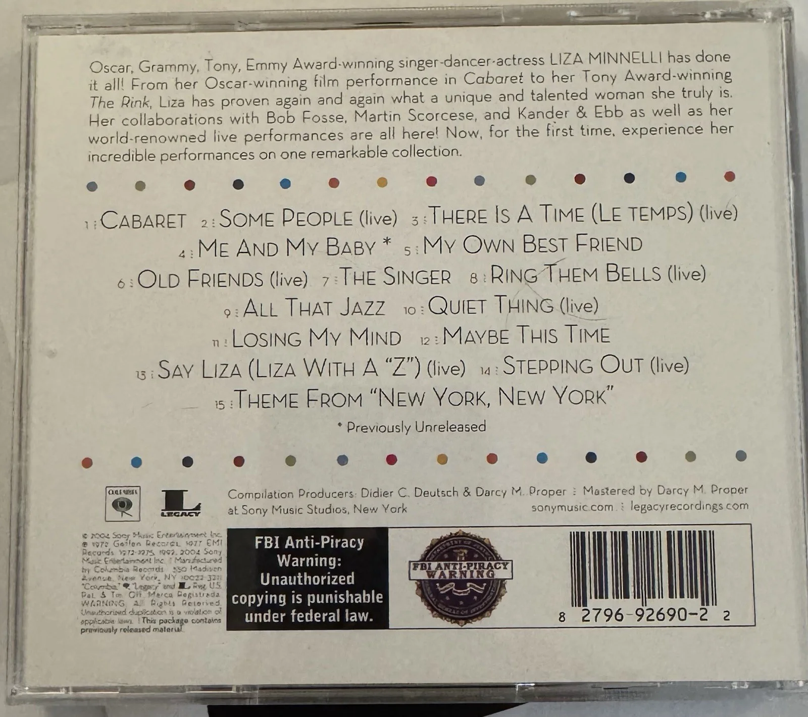 Liza Minnelli Signed Autographed Cd , The Best Of Liza Minnelli , Broadway, изображение 2