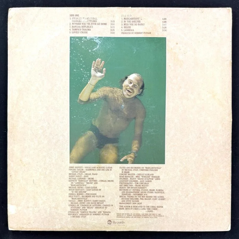 Jimmy Buffett — Jimmy Buffett Signed Autograph Album Vinyl Record - Changes in Attitudes JSA COA, image 2