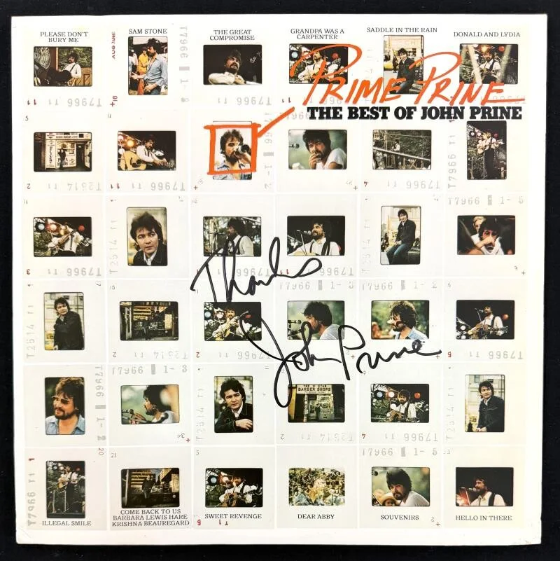 John Prine — John Prine Signed Autograph Album Vinyl Record LP - Best of Prime Prine JSA COA