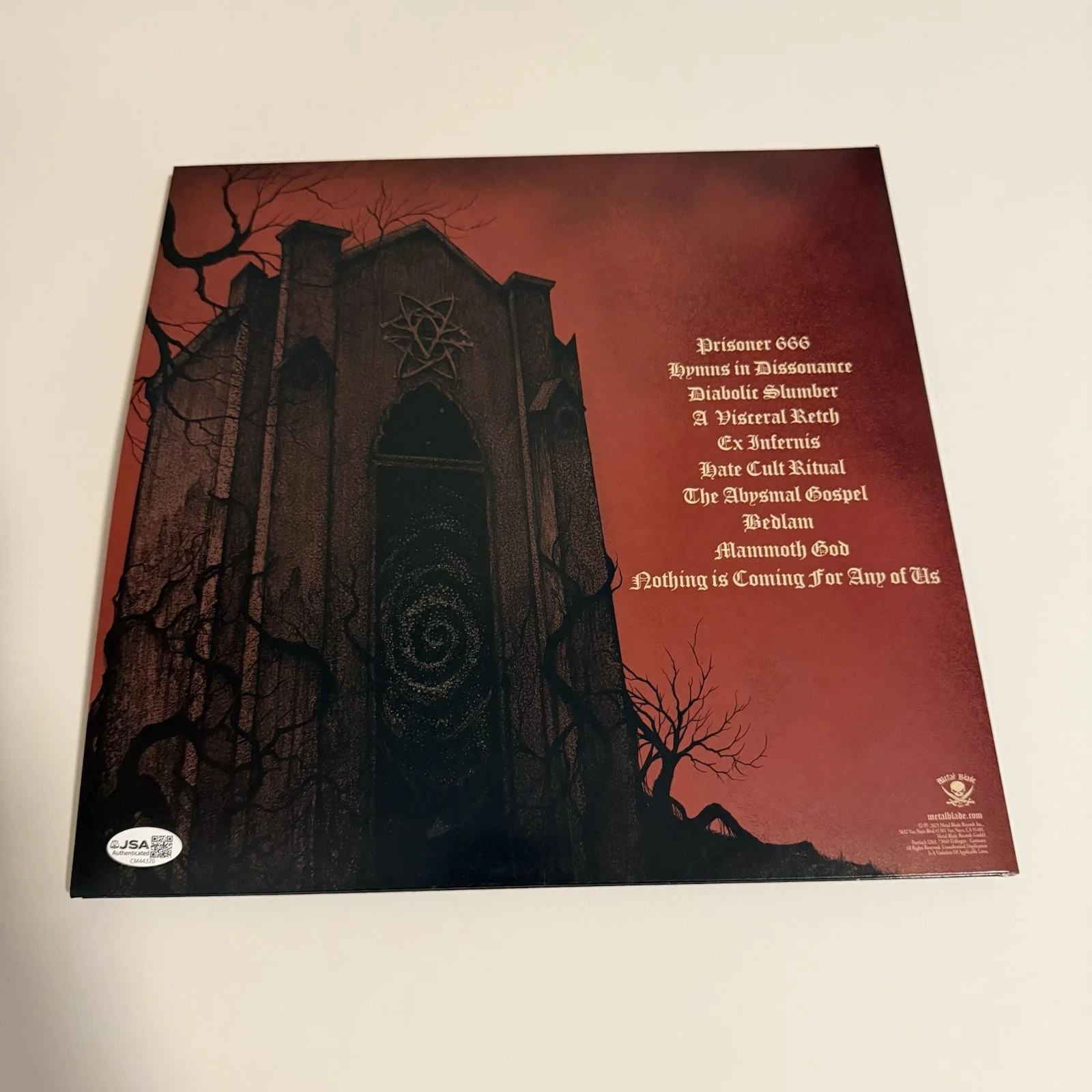 WHITECHAPEL SIGNED HYMNS OF DISSONANCE VINYL RECORD KIN JSA COA, image 4