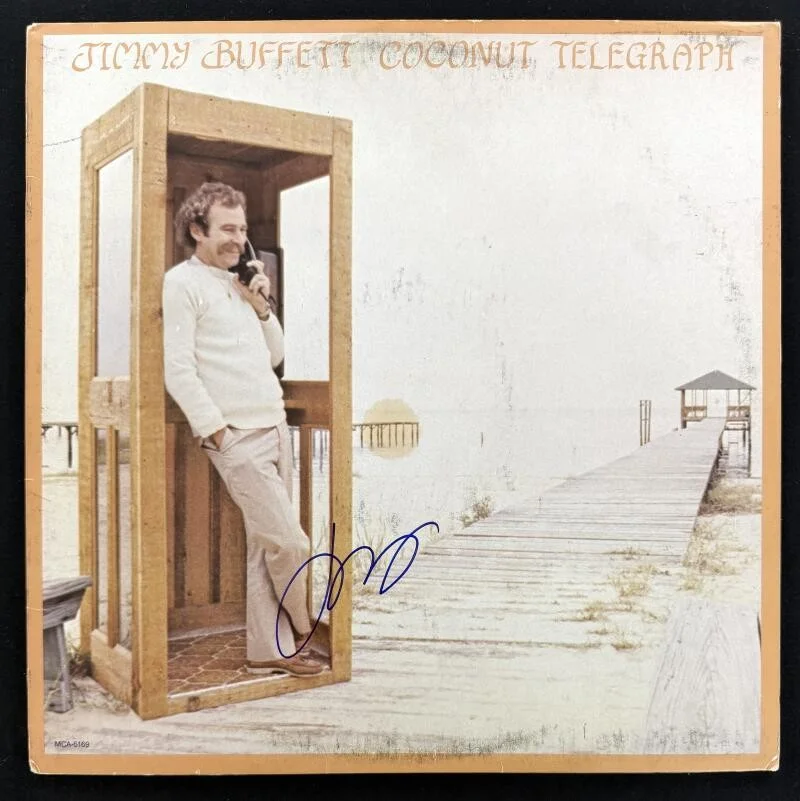 Jimmy Buffett — Jimmy Buffett Signed Autograph Album Vinyl Record LP - Coconut Telegraph JSA COA