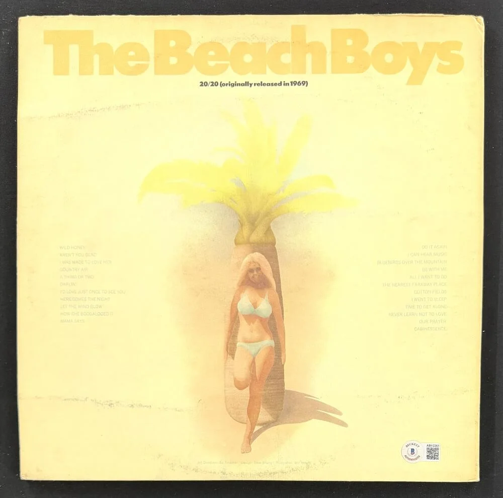 Al Jardine, Mike Love, Brian Wilson — Brian Wilson Mike Love Jardine Signed Autograph Beach Boys Album Record BAS COA, изображение 2