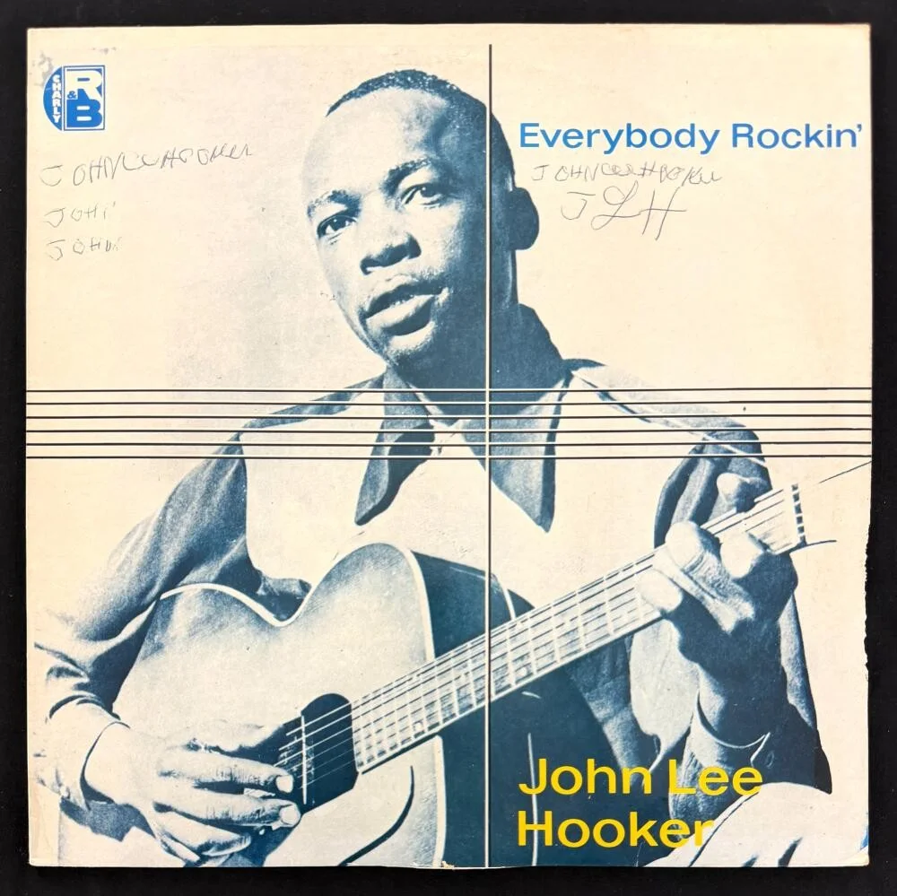John Lee Hooker — John Lee Hooker Signed Autograph Album Vinyl Record LP Everybody Rockin JSA COA