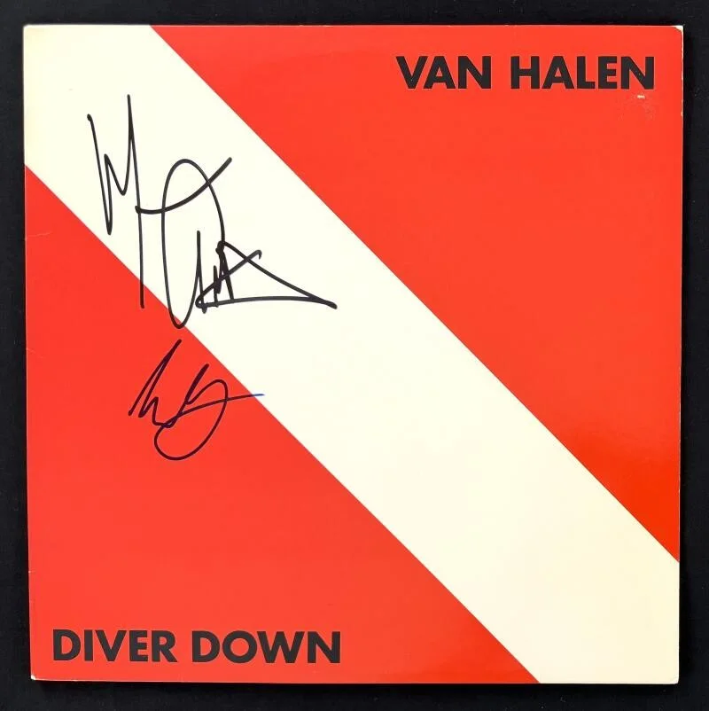 Michael Anthony, Eddie Van Halen — Eddie Van Halen & Michael Anthony Signed Autograph Album Vinyl Record w/ JSA COA