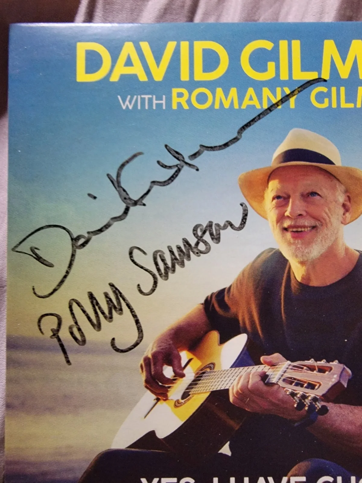 DAVID GILMOUR Signed CD Yes I Have Ghosts Polly Sampson PINK FLOYD will Pass Psa, image 2