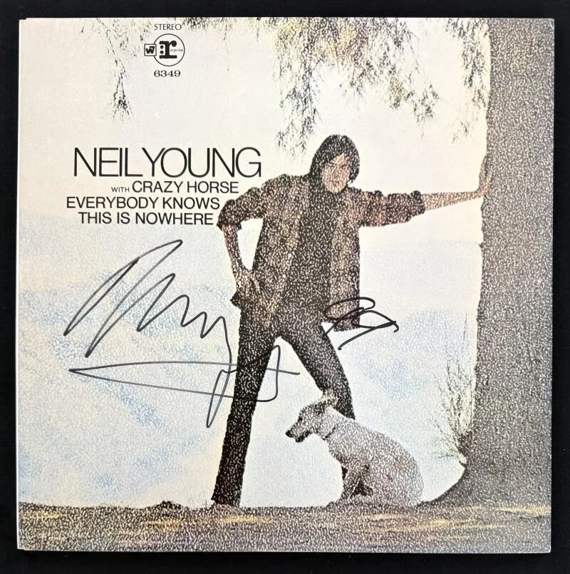 Neil Young — Neil Young Signed Autograph Album Record Everybody Know This Is Nowhere JSA COA