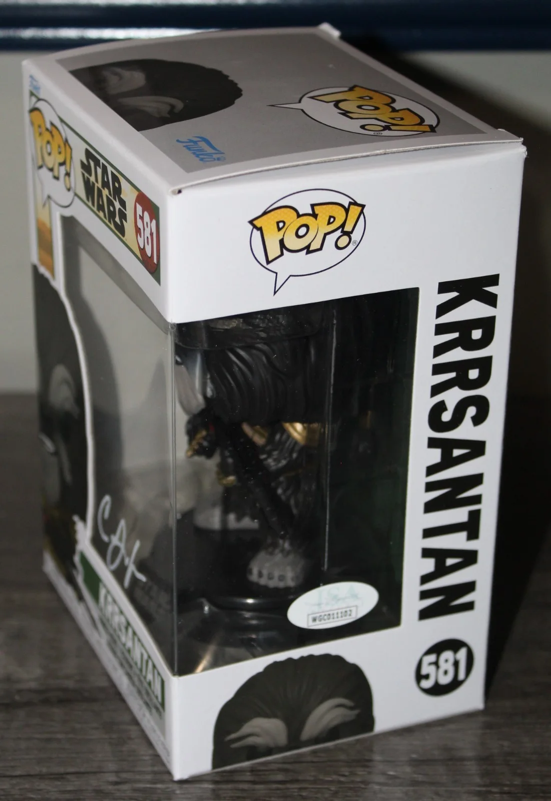 Carey Jones — Carey Jones Auto Star Wars Funko Pop! #581 KRRSANTAN JSA WITNESS COA, изображение 3