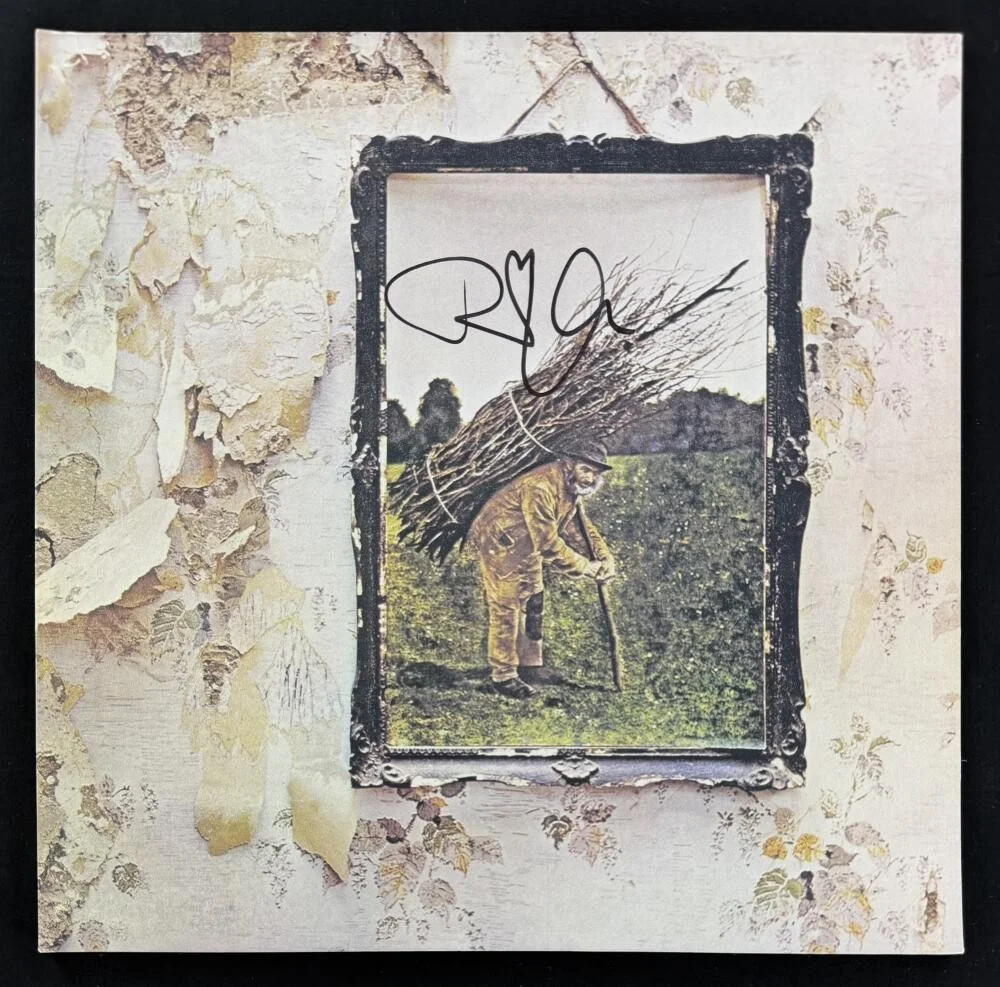 Robert Plant — Robert Plant Led Zeppelin Signed Autograph Album Vinyl Record LP IV w/ JSA COA