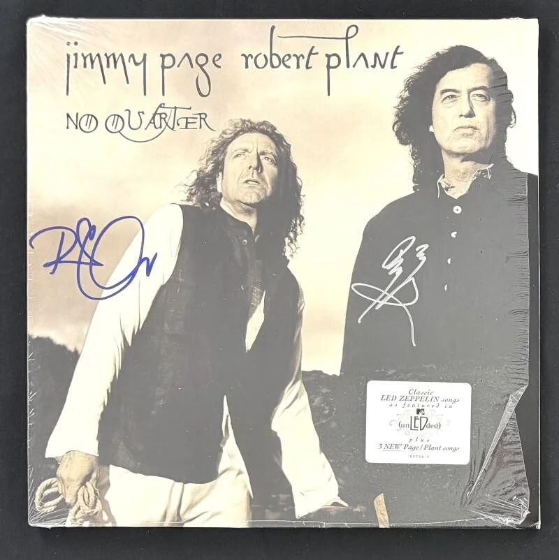 Jimmy Page, Robert Plant — Jimmy Page & Robert Plant Signed Autograph Album Vinyl Record LP w/ JSA COA, изображение 2