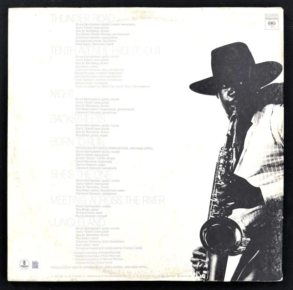 Bruce Springsteen — Bruce Springsteen Signed Autograph Album Vinyl Record - Born to Run Beckett COA, image 2