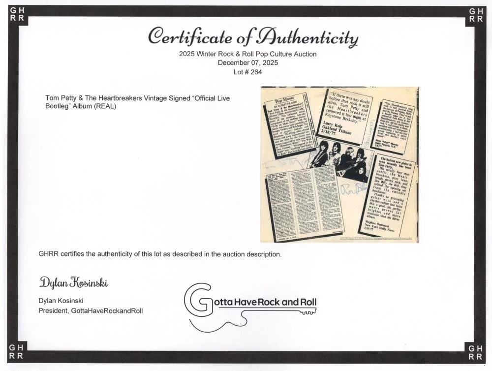 Ron Blair, Mike Campbell, Stan Lynch, Tom Petty, Benmont Tench — Tom Petty and the Heartbreakers Signed Autograph Album Vinyl Record LP - JSA COA, изображение 5
