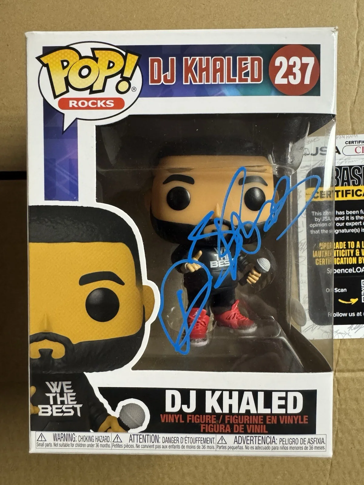 DJ KHALED signed autographed POP FUNKO VINYL FIGURE WE THE BEST #237 JSA COA, изображение 3