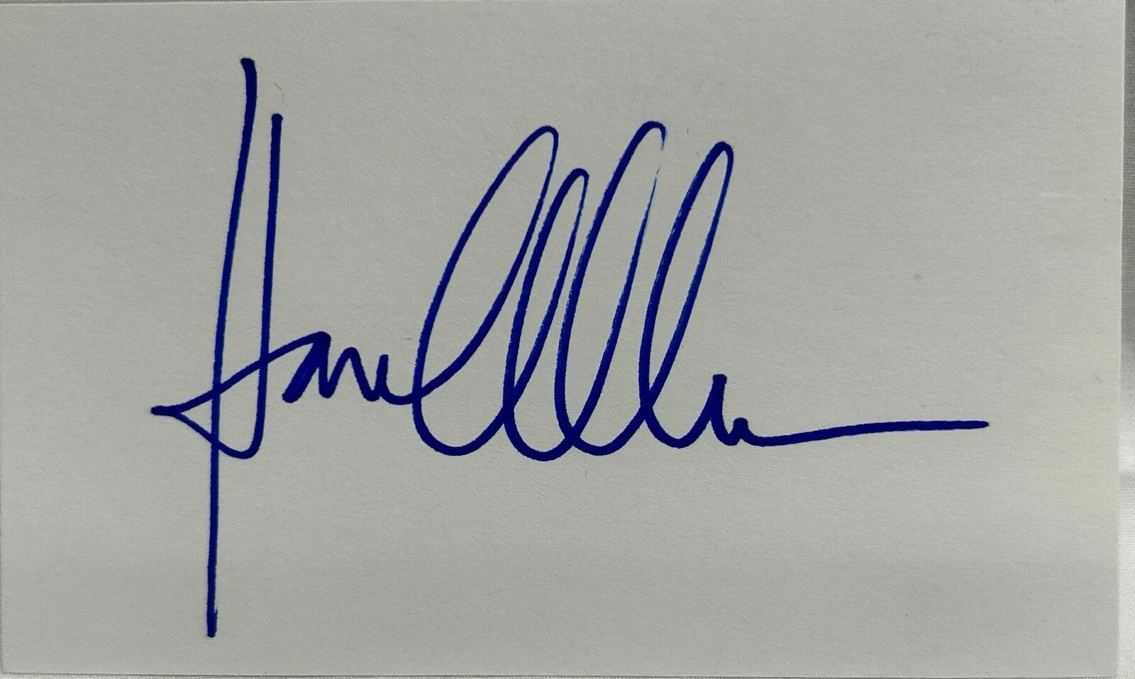 Karen Allen — Karen Allen American Actress Indiana Jones Signature Index Card Original, изображение 3