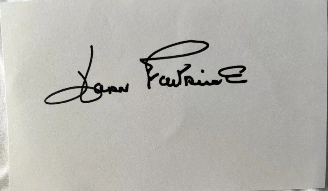 Joan Fontaine — Joan Fontaine American Actress Signed 5x7 B/W Picture & Index Card, изображение 4