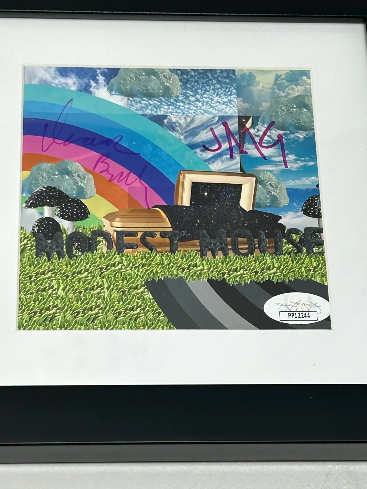 Modest Mouse signed The Golden Casket Framed CD Cover JSA COA, image 2