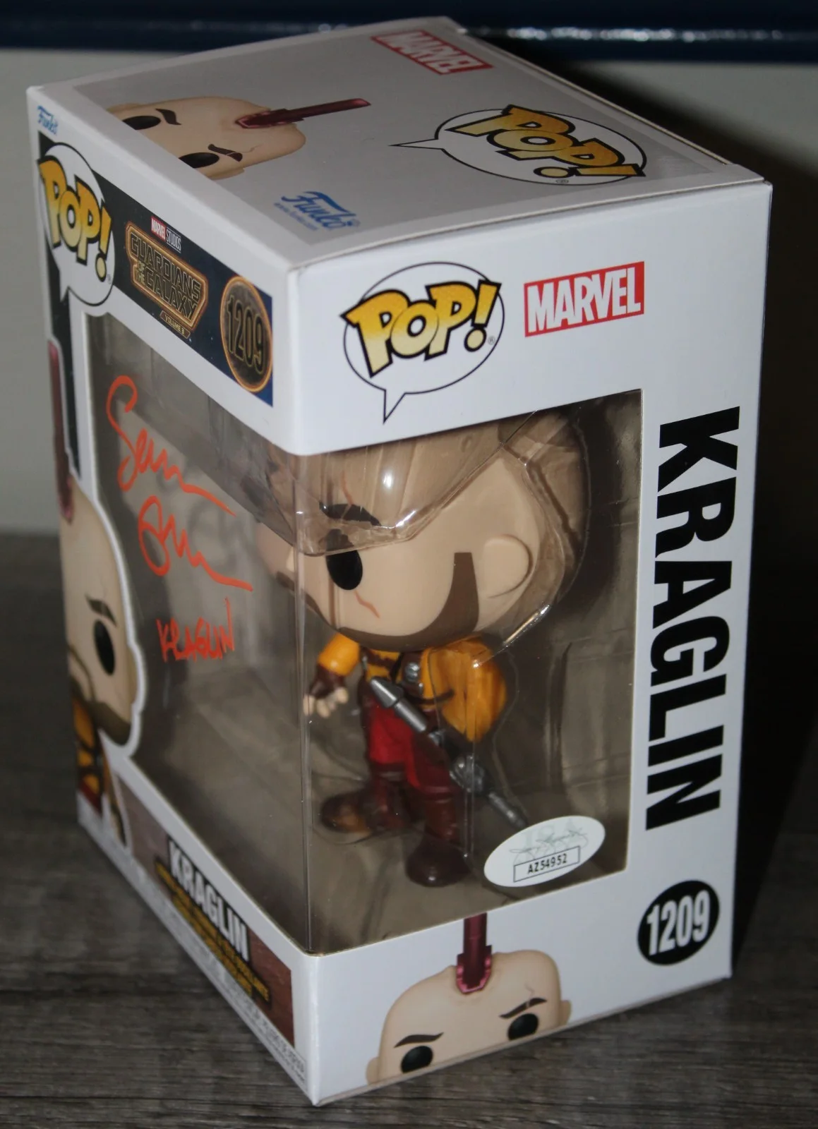 Sean Gunn — Sean Gunn Signed Kraglin Funko Pop JSA COA Marvel Guardians Of The Galaxy Vol 3, image 3