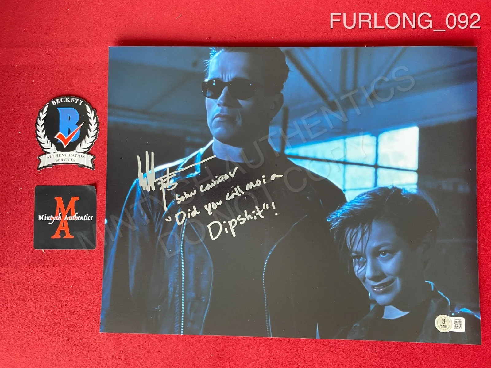 Edward Furlong — Edward Furlong autographed signed 11x14 photo Terminator 2 John Connor Beckett