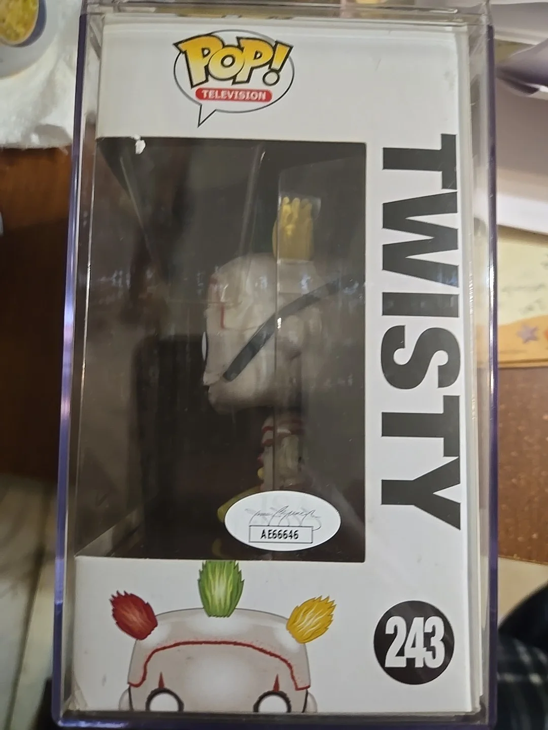 JOHN CARROLL LYNCH SIGNED TWISTY AMERICAN HORROR STORY FUNKO POP #243 JSA COA!, image 3