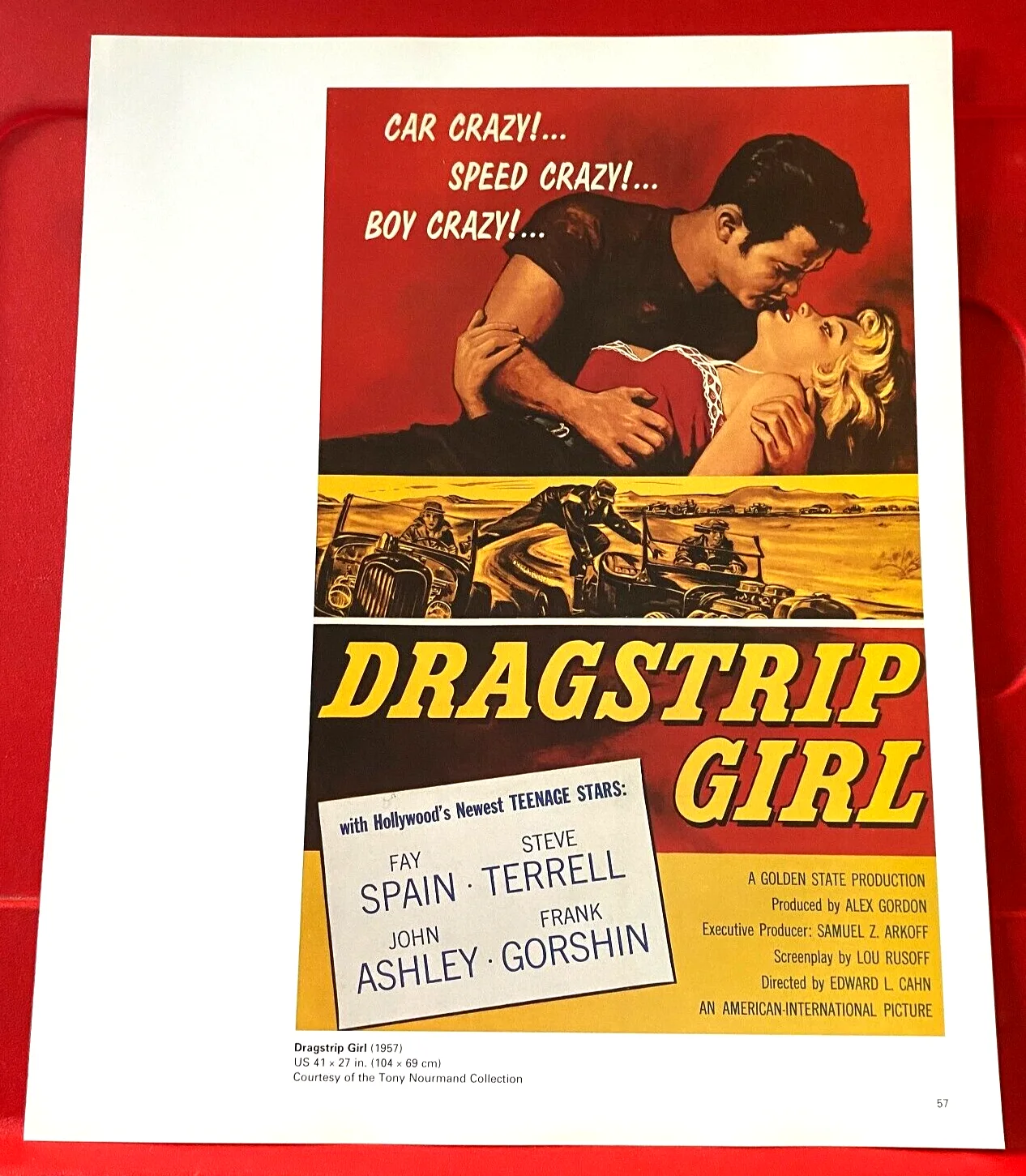 Hot Rod Gang/Fury Unleashed Movie/Film Poster Art PICTURE / PRINT 12" x 9.5", изображение 2